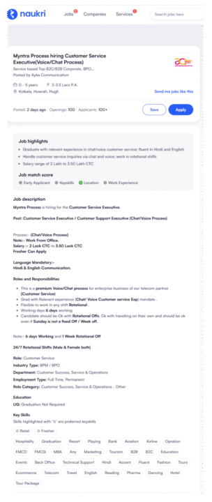  Back Office Jobs in Kolkata 2025